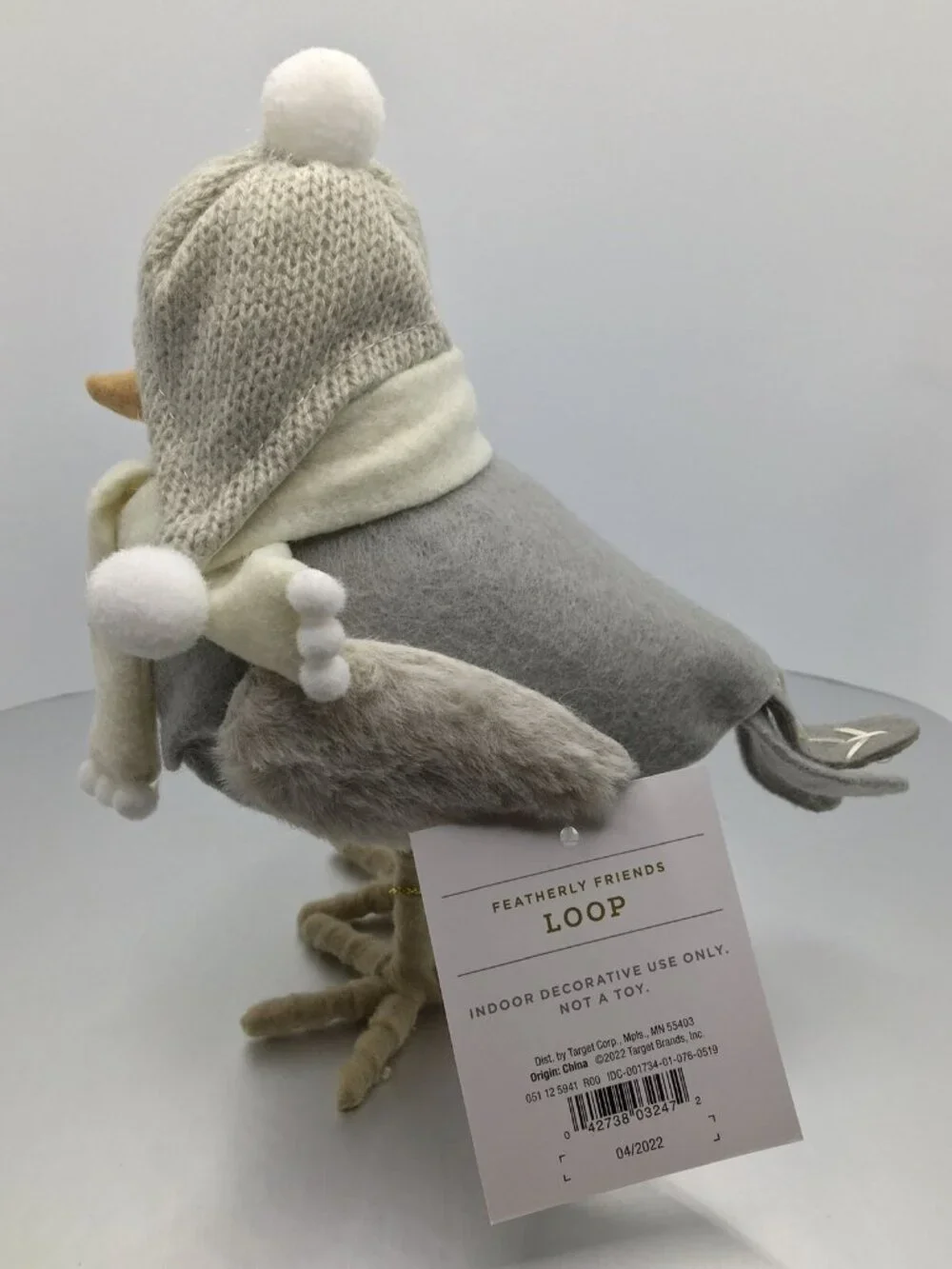 Target Christmas Wondershop Featherly Friends Fabric Winter Hat Bird “Loop” 2022